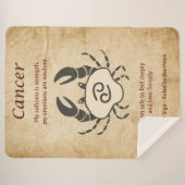 Cancer Zodiac Design with Intuitive Affirmations Sherpa Deken (Voorkant (horizontaal))