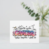 Cancer Zodiac Graffiti   Briefkaart (Staand voorkant)