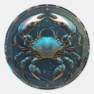 Cancer Zodiac Graphic Ronde Sticker