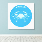 Cancer, Zodiac Sign, Horoscope, Astrology Canvas Afdruk (Insitu (Houten vloer))