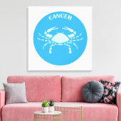 Cancer, Zodiac Sign, Horoscope, Astrology Canvas Afdruk (Insitu (Woonkamer))