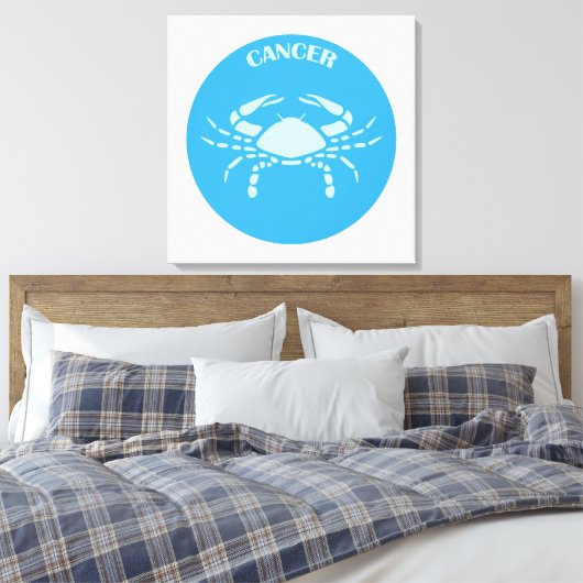 Cancer, Zodiac Sign, Horoscope, Astrology Canvas Afdruk (Insitu (Slaapkamer))