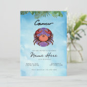 Cancer Zodiac Sign Kaart (Staand voorkant)