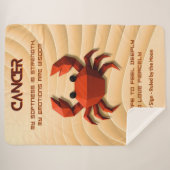 Cancer Zodiac Sign Modern 3D Astrology Design Sherpa Deken (Voorkant (horizontaal))