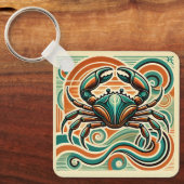 Cancer Zodiac Sleutelhanger Retro Design (Voorkant)