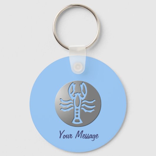 Cancer Zodiac Star Premium Silver Sleutelhanger (Voorkant)