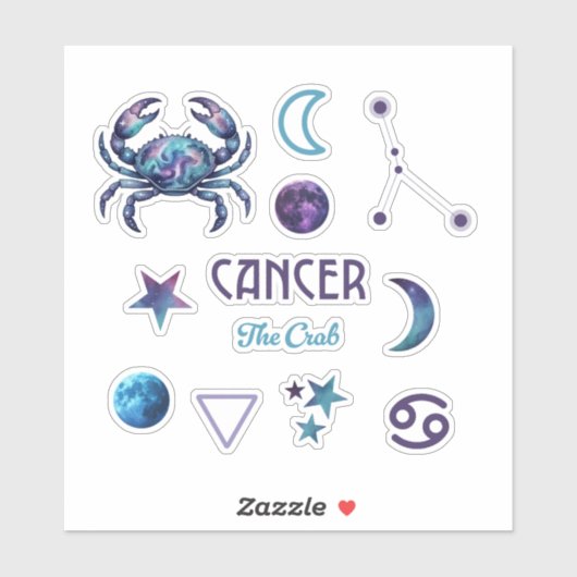Cancer Zodiac Sticker Collection (Vel)