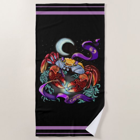 Cancer Zodiac Strandlaken (Voorkant)