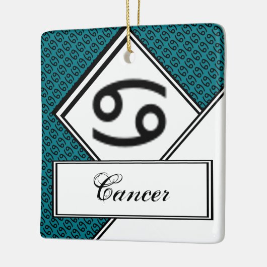 Cancer Zodiac Symbol Standard by Kenneth Yoncich Keramisch Ornament (Links)