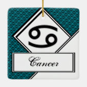 Cancer Zodiac Symbol Standard by Kenneth Yoncich Keramisch Ornament (Achterkant)