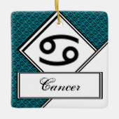 Cancer Zodiac Symbol Standard by Kenneth Yoncich Keramisch Ornament (Voorkant)