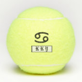 Cancer Zodiac Symbol Standard van Kenneth Yoncich Tennisballen (Voorkant)