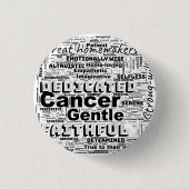 Cancer Zodiac Word Cloud Inspiration Button (Voorkant)