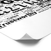 Cancer Zodiac Word Cloud Inspiration Poster (Hoek)