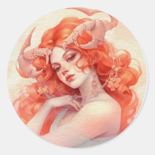 Cancerian/Cancer Classic Ronde Sticker (Voorkant)