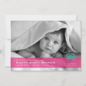 Cancerian the Crab Photo Birth Announcement Kaart (Voorkant)
