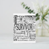 CancerWords Briefkaart (Staand voorkant)