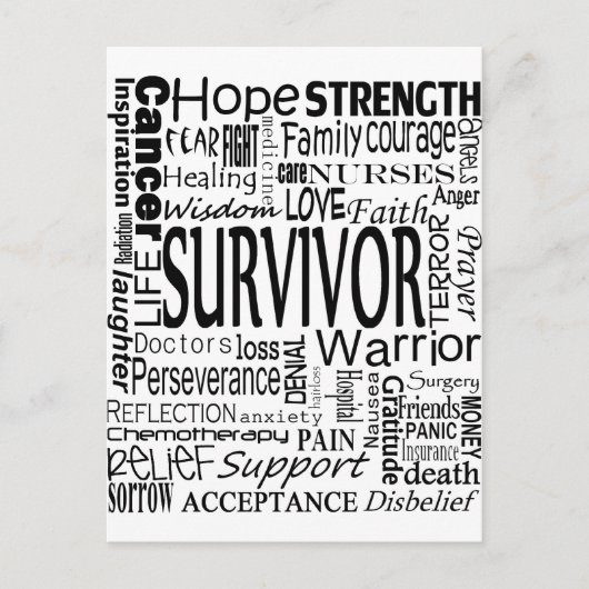 CancerWords Briefkaart (Voorkant)