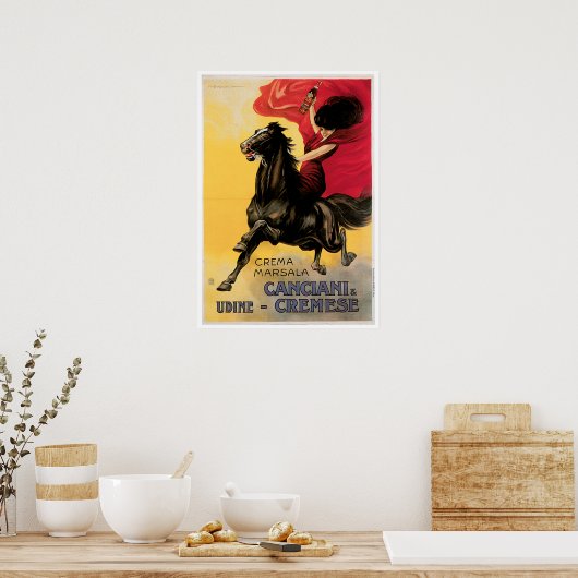 Canciani & Cremese  wijn en kunst Poster (Keuken)