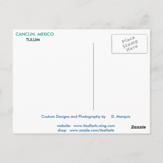 CANCUN #12 BRIEFKAART (Achterkant)