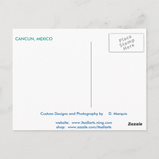 CANCUN #19 BRIEFKAART (Achterkant)