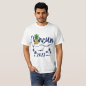 Cancun 2022 Mexico Pineapple Sunglasses Vacation T-shirt (Voorkant volledig)