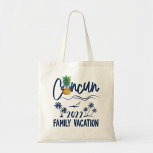 Cancun 2022 Mexico Shirt Pineapple Family Vacation Tote Bag