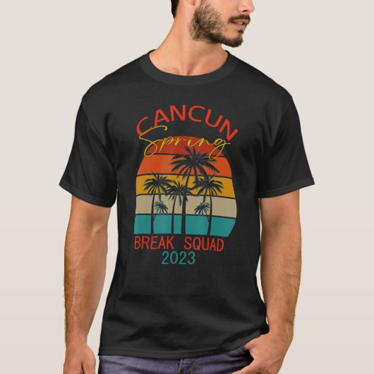 Cancun 2023 Mexico Souvenir Spring Break Summer Va T-shirt (Voorkant)