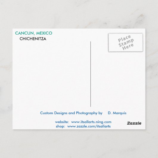 CANCUN #4 BRIEFKAART (Achterkant)