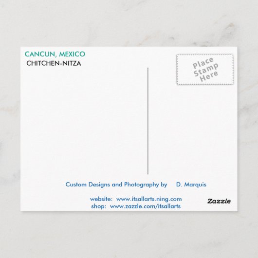 CANCUN #9 BRIEFKAART (Achterkant)