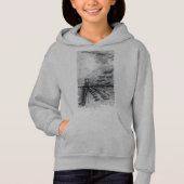 Cancun Beach bewolkt zwart en wit (Voorkant)