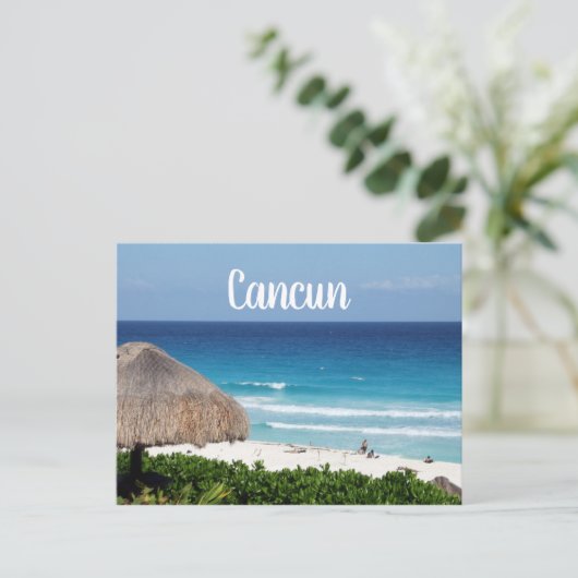 Cancun Beach Briefkaart (Staand voorkant)