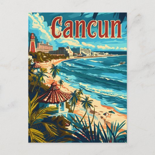 Cancun Beach Briefkaart (Voorkant)