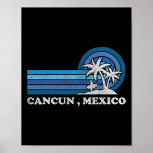 Cancun Beach Mexico Familie Zomervakantie Poster