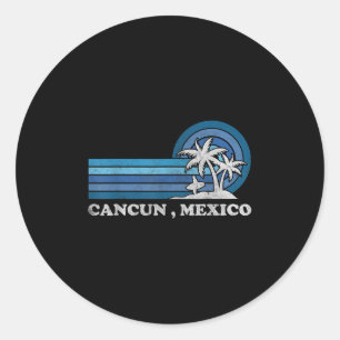 Cancun Beach Mexico Familie Zomervakantie  Ronde Sticker