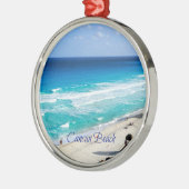 Cancun Beach, Mexico Metalen Ornament (Links)