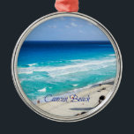 Cancun Beach, Mexico Metalen Ornament<br><div class="desc">Mooie Cancun Beach,  Mexicaanse foto</div>