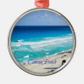 Cancun Beach, Mexico Metalen Ornament (Voorkant)
