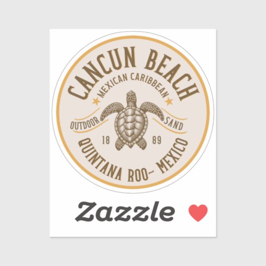 Cancun Beach Mexico | Paradise Beach Sticker (Vel)