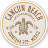 Cancun Beach Mexico | Paradise Beach Sticker (Voorkant)