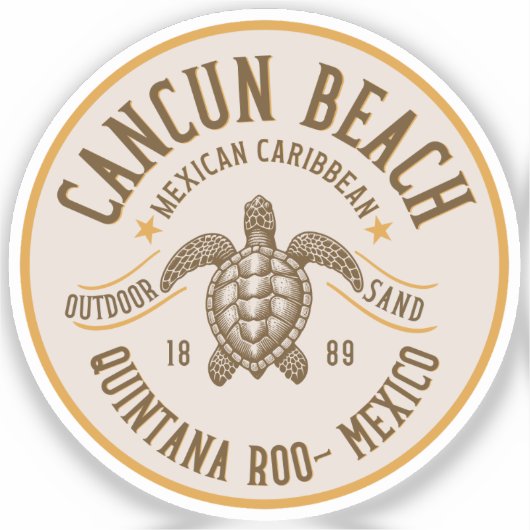 Cancun Beach Mexico | Paradise Beach Sticker (Voorkant)