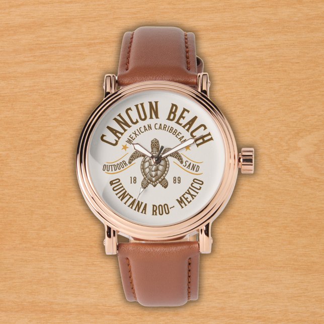 Cancun Beach Mexico | Paradise Mexican Caribbean Horloge (Creator heeft geüpload)