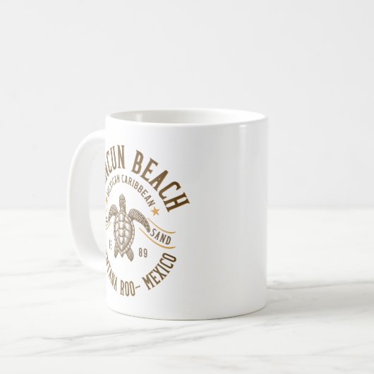Cancun Beach Mexico | Paradise Mexican Caribbean Koffiemok (Voorkant links)