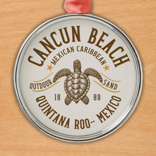 Cancun Beach Mexico | Paradise Mexican Caribbean Metalen Ornament
