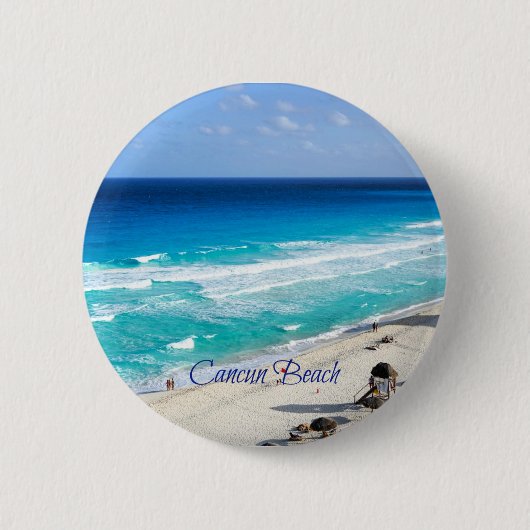 Cancun Beach, Mexico Ronde Button 5,7 Cm (Voorkant)