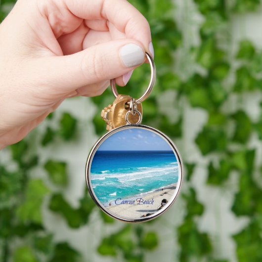 Cancun Beach, Mexico Sleutelhanger (Hand)