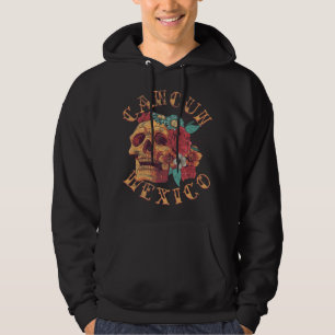  Cancun Beach Mexico Tattoo Ink Skull Premi Hoodie