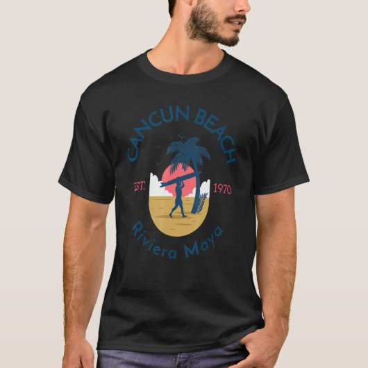 Cancun Beach Riviera Maya Mexico T-shirt (Voorkant)