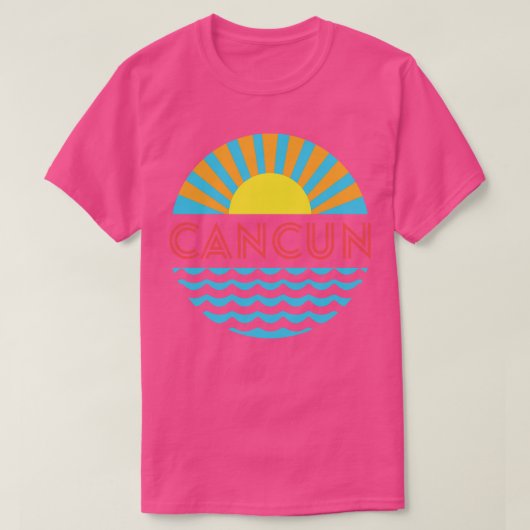 Cancun Beach zon en golven T-shirt (Design voorkant)