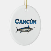 Cancun Blue Marlin Keramisch Ornament (Rechts)